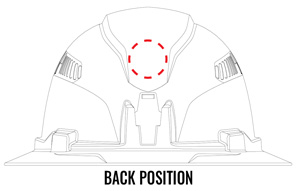 Available Hard Hat Logo Position - Back