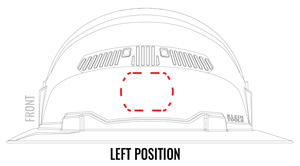 Available Hard Hat Logo Position - Left