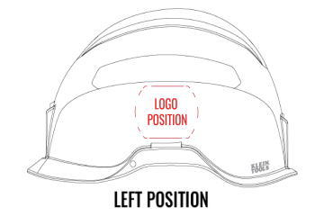 Available Type 2 Safety Helmet Logo Position - Left