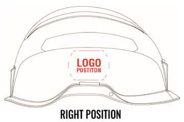 Available Type 2 Safety Helmet Logo Position - Right